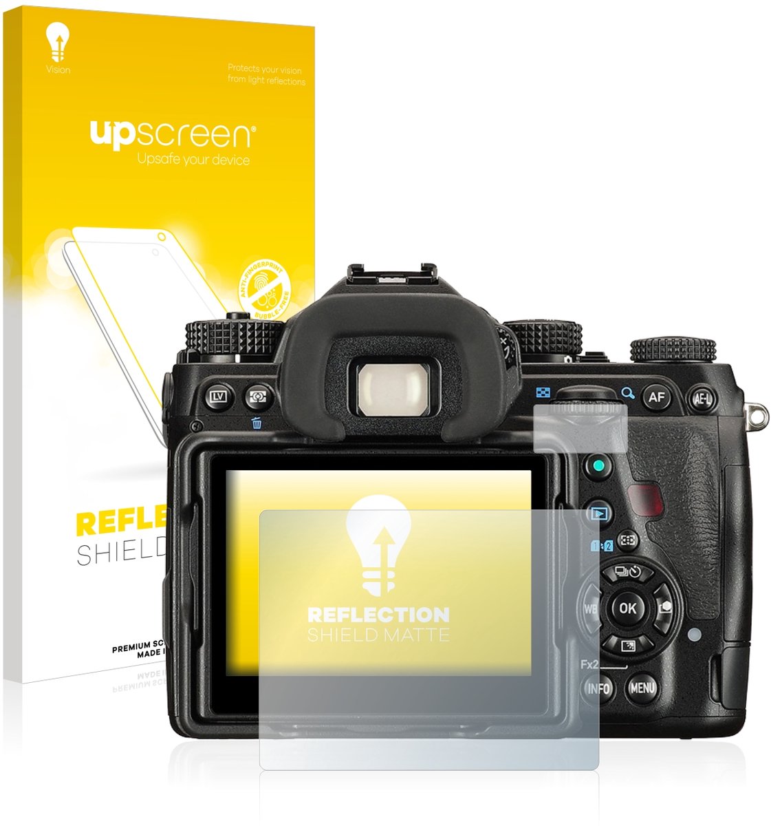 upscreen - Screenprotector voor Pentax K-1 Mark II - Folie Beschermfolie anti glare matte