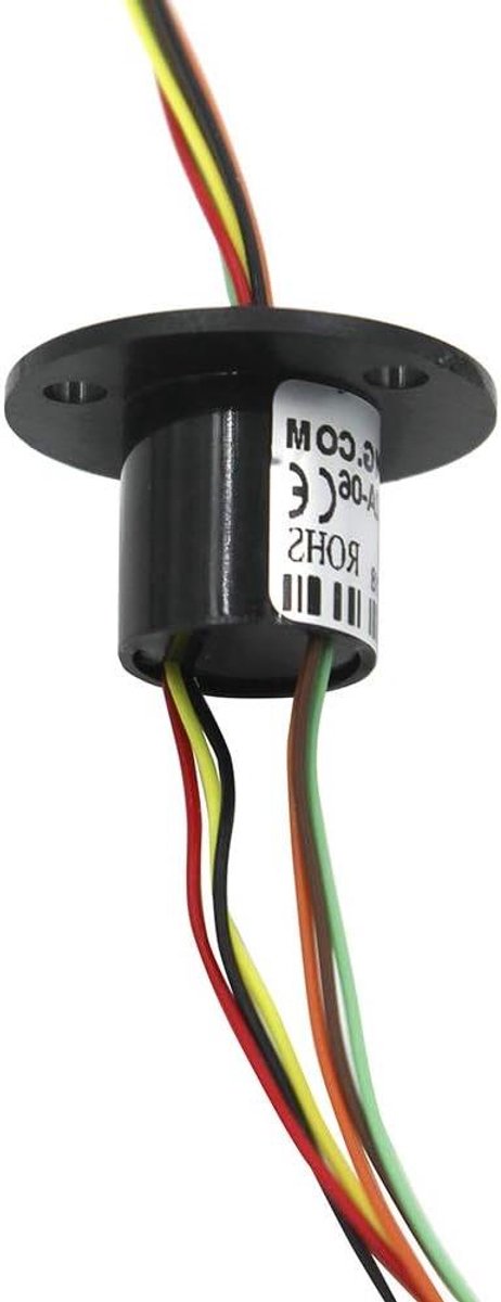 Mini Slip Ring - Geleidende Ring - Elektrische Rotatie - 6 Circuits - 125mm Diameter - Zwart