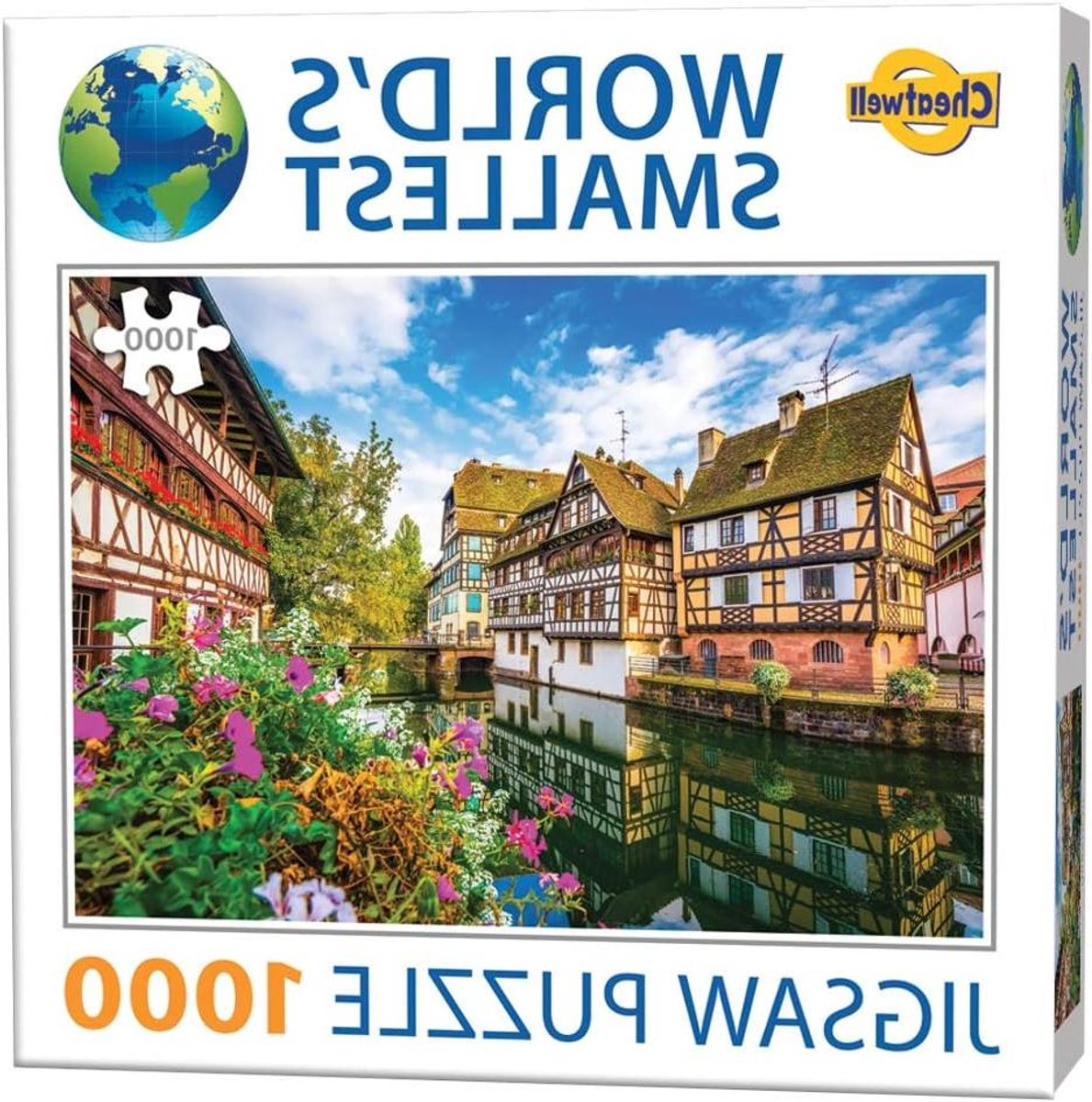 Legpuzzel Straatsburg - Mini Puzzel - Ontspanning Thuis - Compact Ontwerp - 6 x 18.5 cm - Rood
