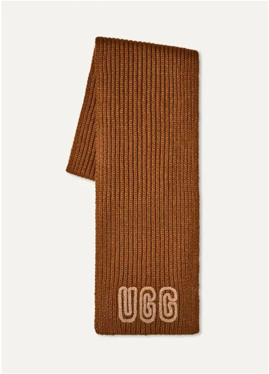 Ugg - Cognac Ugg Chunky Crafted Rib Scarf Sjaals Cognac 102787