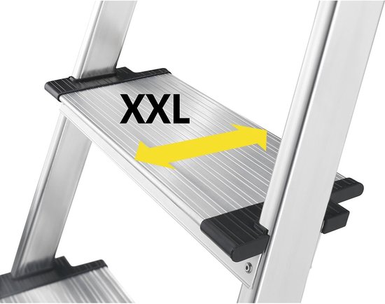 Hailo | ComfortLine L80 aluminium trapladder | Draagvermogen 150 kg | 8 ...