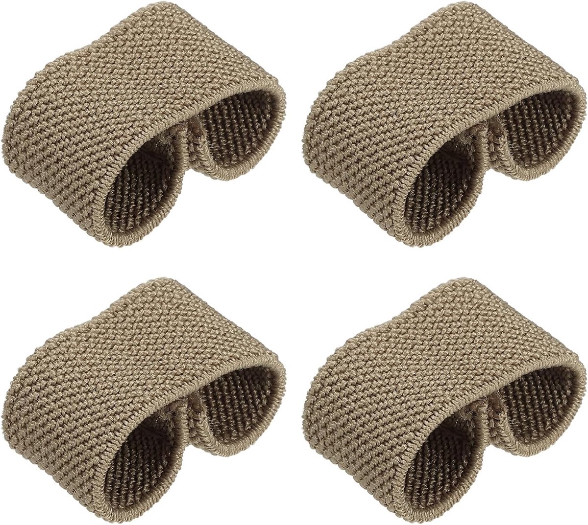 Elastic Belt Holders - 4 Pack Belt Organizers - Web Belt Loop Stays - Backpack Belt Holder voor 4cm Wide Straps - Khaki