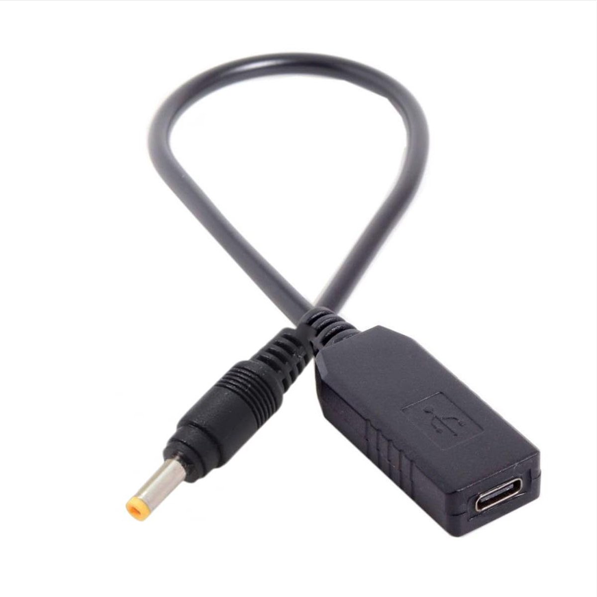 USB C naar DC Kabel - PD Emulator Trigger - Laptop Opladen - 65W Vermogen - 4.0 x 1.7mm - Zwart