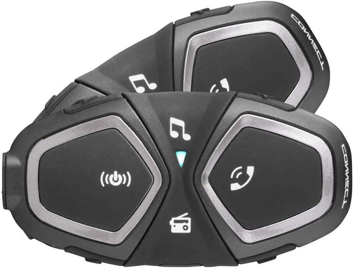 Motor Communicatie Set - Helm Intercom - Rijden en Praten - Universeel Helm Compatibel - 300 Meter Bereik - Zwart