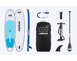 Mistral Azure 10'6 | Opblaasbare SUP Set | Allround Family SUP Board | 320 x 84 cm | 325L | Stabiel en Wendbaar | Incl. Peddel, Pomp, Leash en Tas | Voor Recreatie en Toertochten