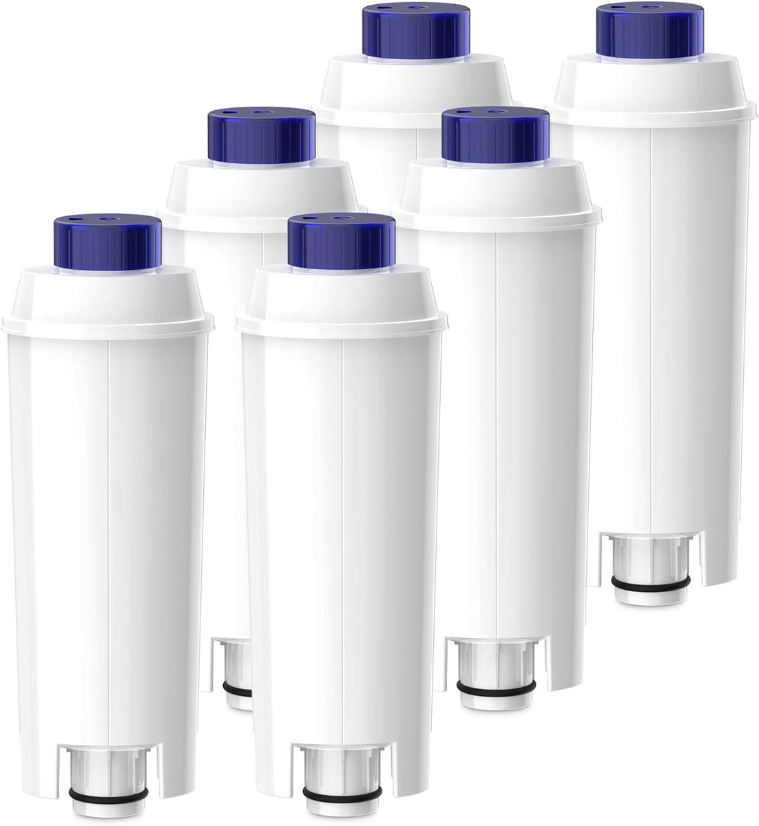 Waterfilters geschikt voor Koffiezetapparaat Delonghi Magnifica s, Delonghi Dinamica Filter en ECAM/ETAM/ESAM/BCO Serie, Filterpatroon DLSC002, Waterverzachtend Filter (6 stuks)