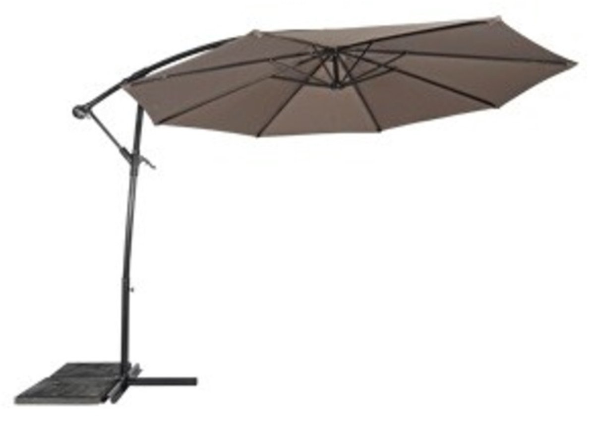 Zweefparasol Gemini Taupe 3 meter doorsnee 53014