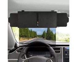 Autozonneklep Verlenger - Anti-reflectie Vizier - 2-in-1 Auto Zonneklep Dag & Nacht - Helder Zicht Tijdens Het Autorijden - Anti-blender - Auto Zonwering - UV-Bescherming - 3-zijdig Verstelbaar Autovizier - Geschikt voor de meeste auto's - Zwart