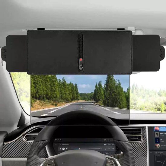 Zonnescherm auto voorruit binnen, 130 x 75 cm parasol voor auto voorruit, 360° rotatie, opvouwbare parasol voor auto, voorruit parasol, auto parasol (L