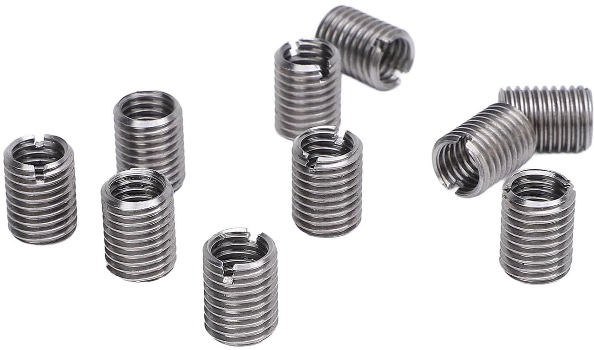 10Pcs Reparatie Insert Nut - Draad Reducer Nut - Metaal M10x1.25 Tot M10x1.25 - Universele Pas Sleeve - Draad Bushing voor Verschillende Toepassingen