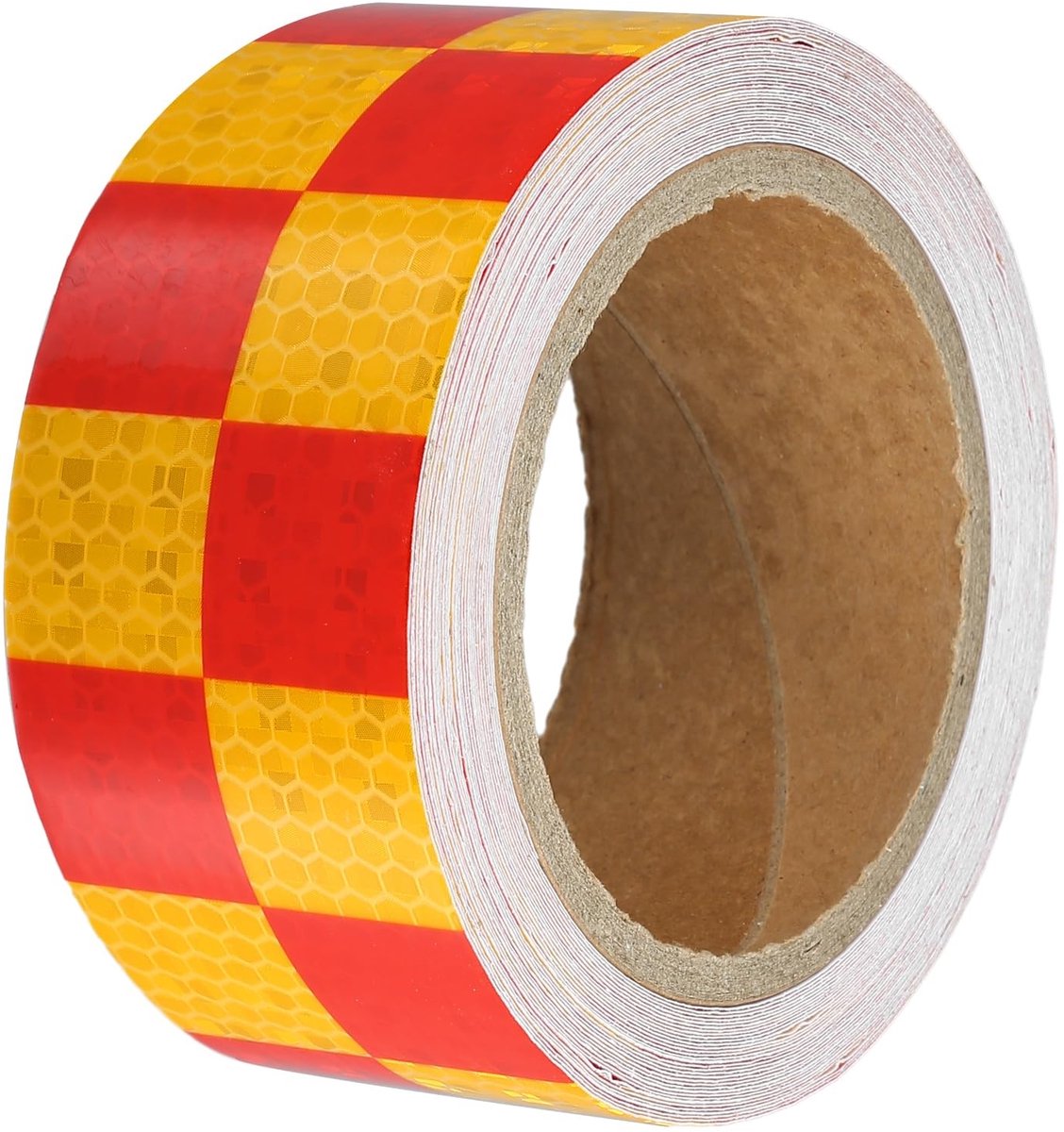 Dailygoods - Dailygoody - Reflecterende Tape - Veiligheidswaarschuwing - Geel en Rood - Hoge Zichtbaarheid - Weerbestendig - Geschikt voor Auto's