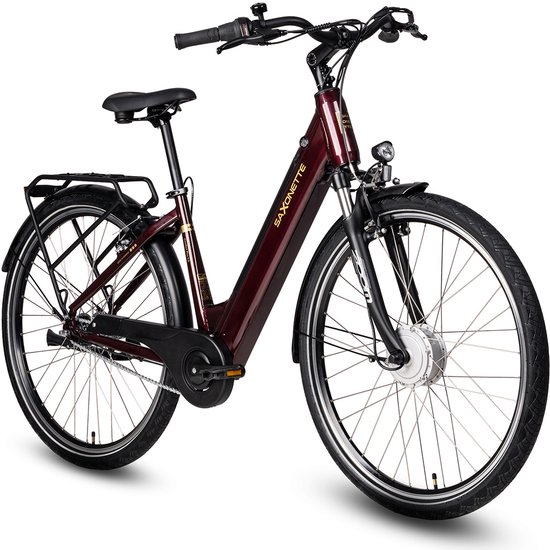 Saxonette Comfort Plus 5.0 dames ebike Nexus 7 13Ah wijnrood van Saxonette — afbeelding 2