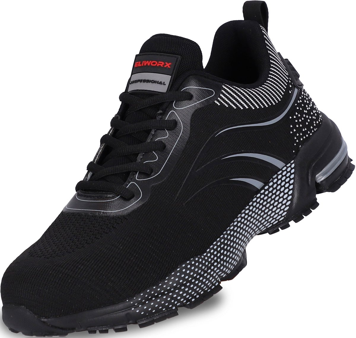 ELIWORX ONYX PRO Sicherheitsschuh Herren S1 PL Schwarz 39