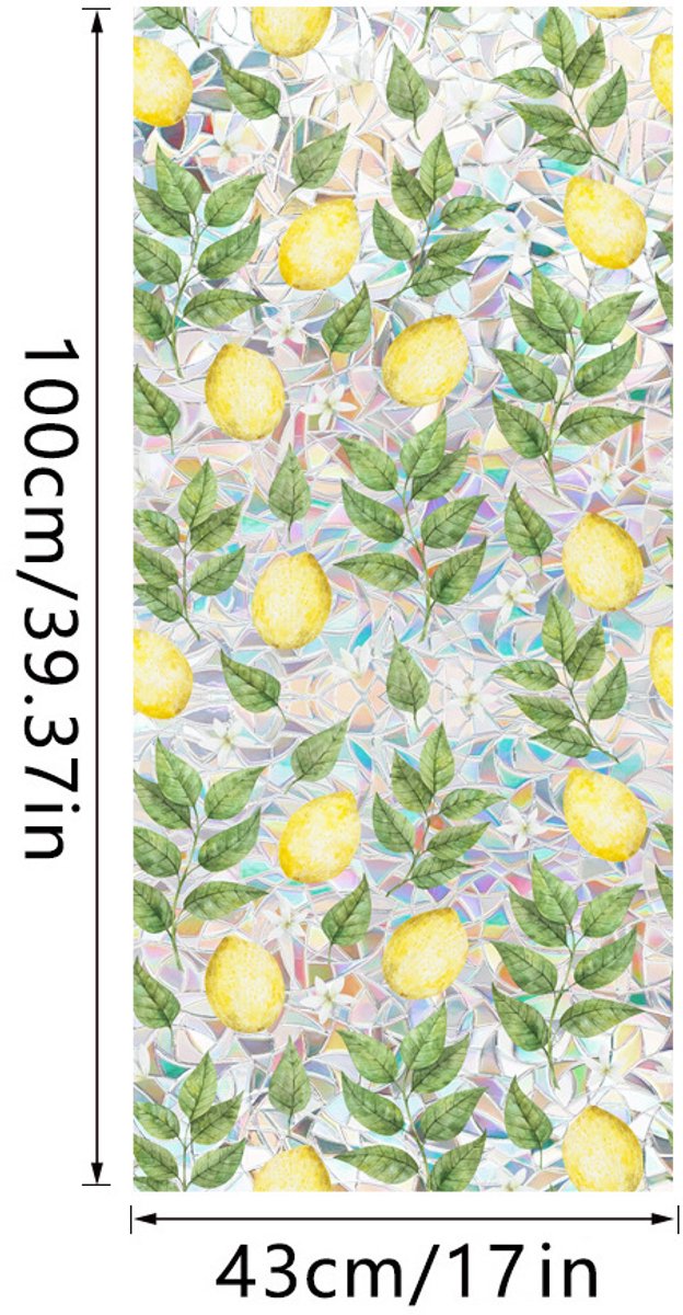 3D Regenboog Raamfolie- Anti-Inkijk - Isolerend & Zonwerend - 43x100cm – Statisch - Prisma Bejuweled EffectXCBL012
