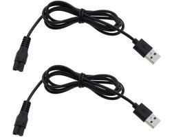 Dailygoods - Dailygoody - Scheerapparaat Oplaadkabel - 5V USB Trimmer Kabel - Vervangend Oplaaddeel - Geschikt voor Brio Beardscape - 2 Stuks