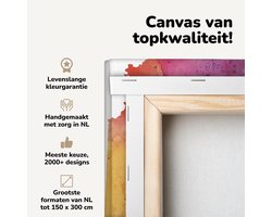 Canvas schilderij 60x40 cm - Wanddecoratie Een illustratie van de stad Wichita in Kansas met een kleurrijk kader - Muurdecoratie woonkamer - Slaapkamer decoratie - Kamer accessoires - Schilderijen op canvas