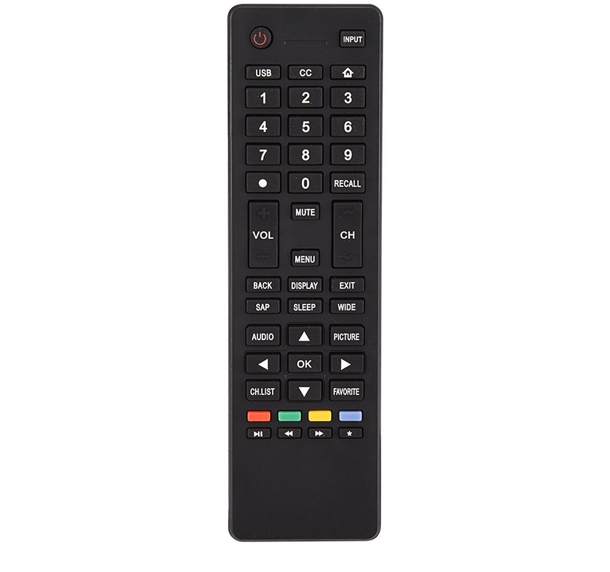 Dailygoods - Dailygoody - Vervangende TV-afstandsbediening - Geschikt voor HTR-A18M - Tot 10 meter afstand - Batterijen niet inbegrepen - Universele afstandsbedien