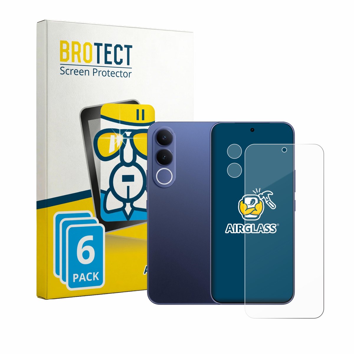 Screenprotector 6 Stuks voor Vivo V70 FE (Voor+Camera) Beschermglas transparant