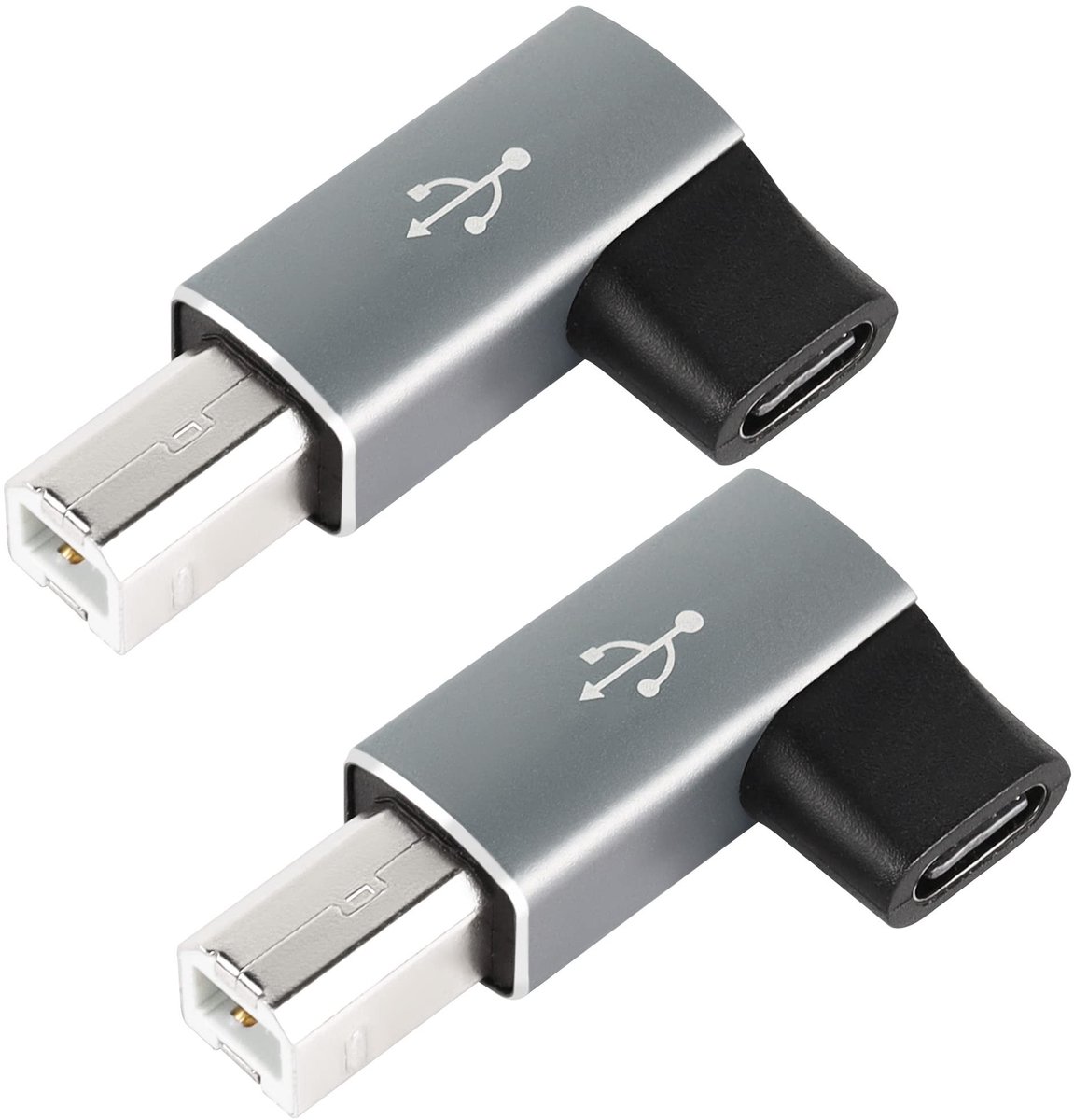 Dailygoods - 90° Hoek USB C naar MIDI Adapter - 2 Stuks