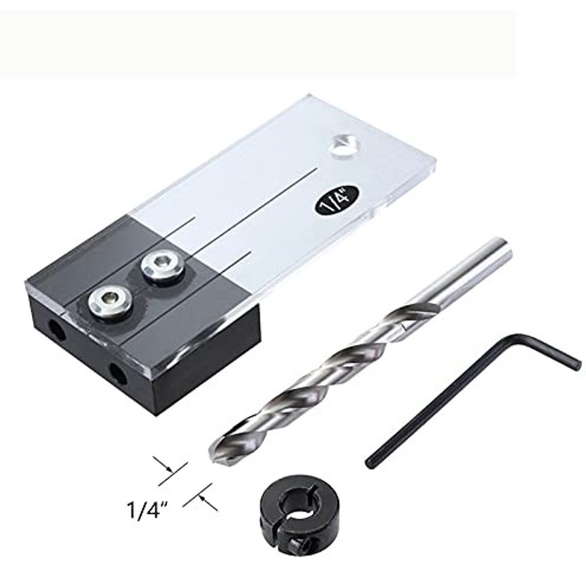 Dailygoods - 1/4 Inch Boorgids Jig voor Houtbewerking