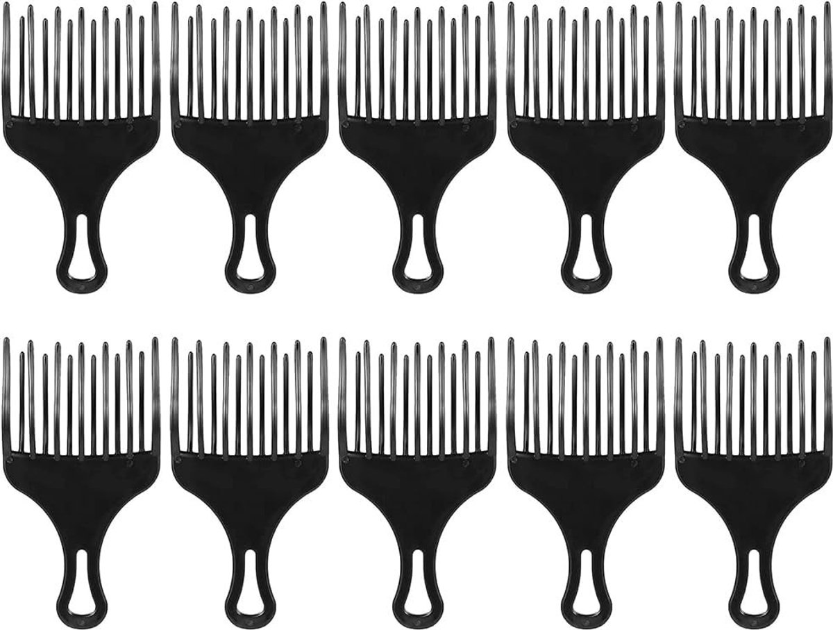 Dailygoods - 10-delige Set Afro-kammen voor Krullend Haar