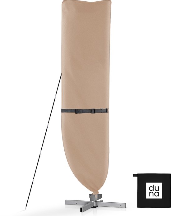 Housse de parasol pour parasol déporté et parasol droit - Jusqu'à 400 cm - Housse de protection imperméable - Oxford 420D - Incl. aide au montage - Marron Taupe