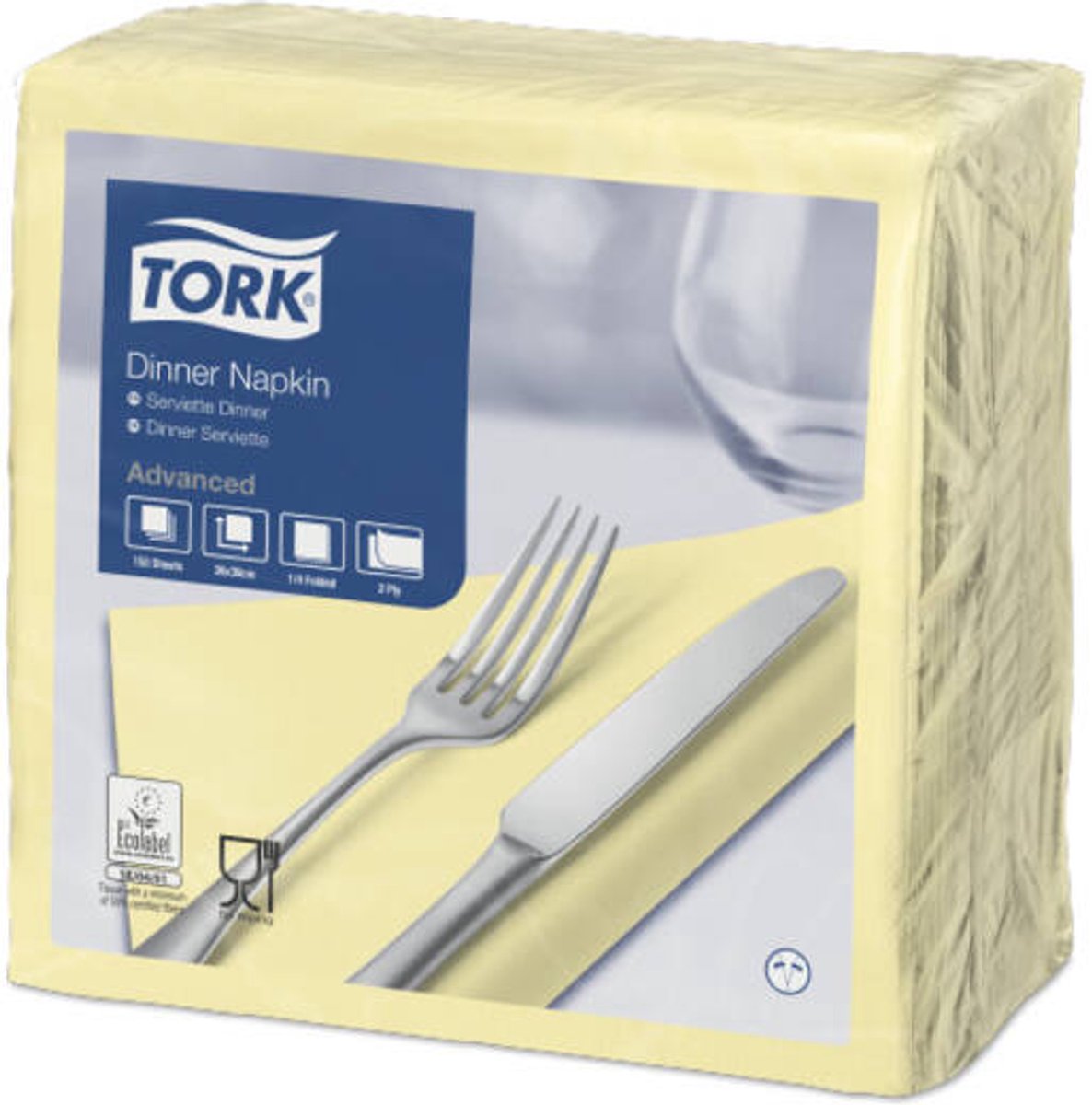 Tork 478750 dinnerservet advanced champagne 39x39 cm 2-laags 1800 stuks (478750)