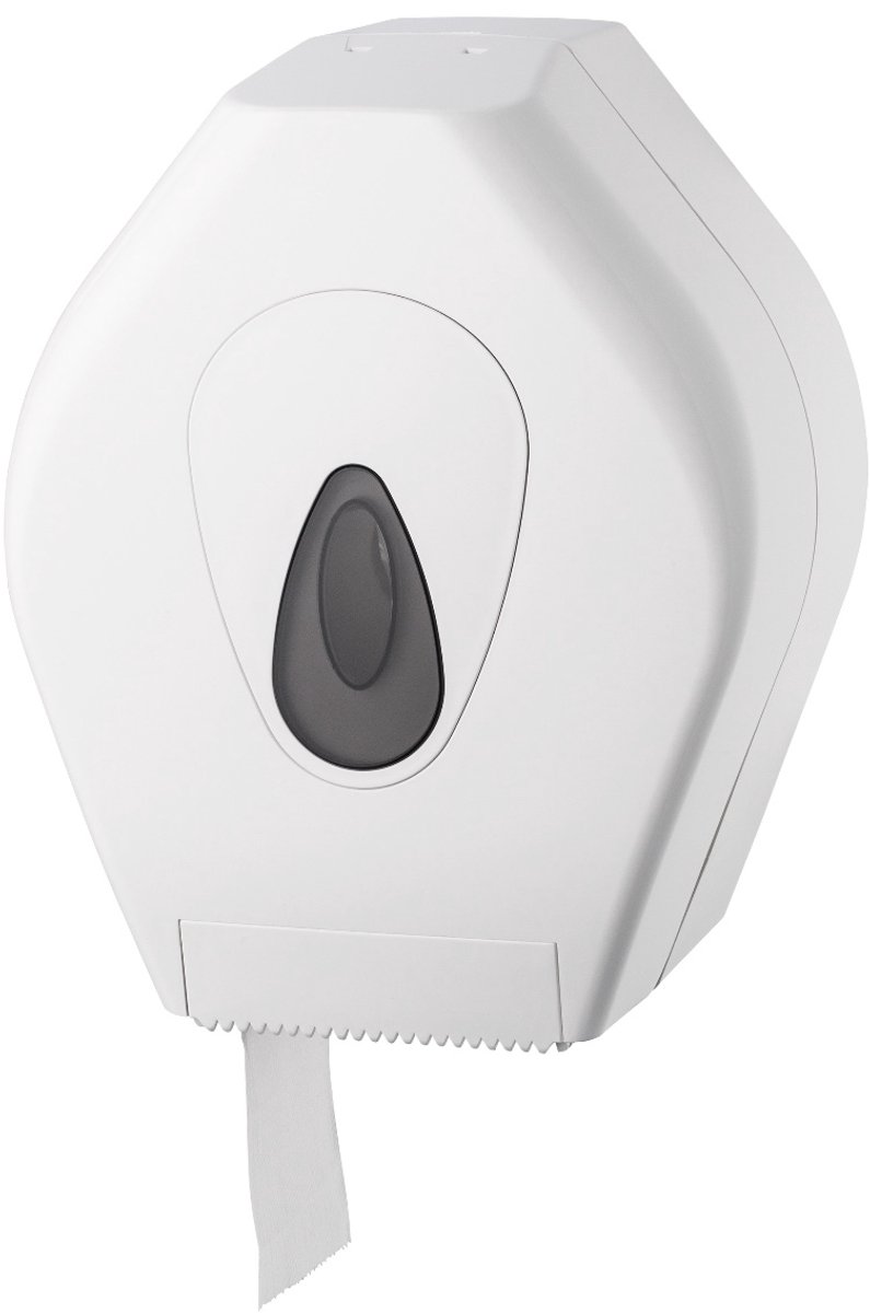 PlastiQline Mini Jumboroldispenser Kunststof Wit – Wandmodel