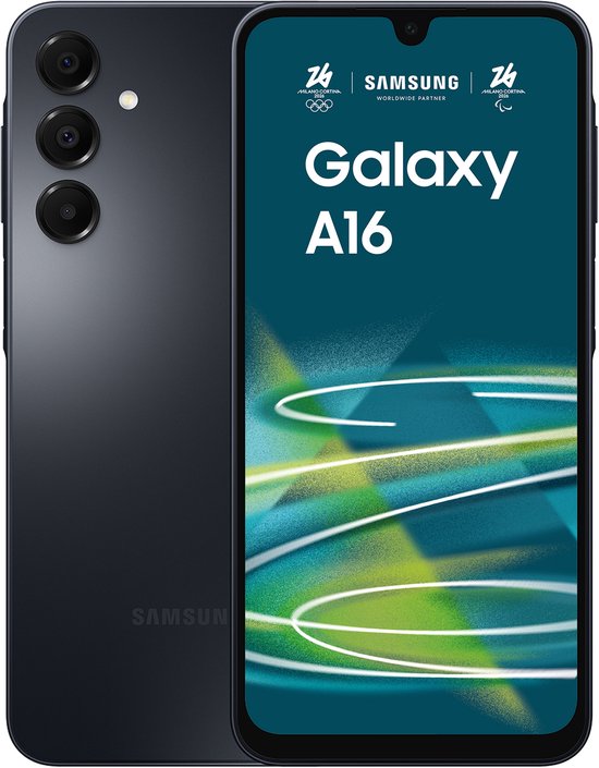 Samsung Galaxy A16 6,7″ FHD+ AMOLED 90Hz 4G Dual SIM 4GB RAM 128GB 5000mAh IP54 Zwart