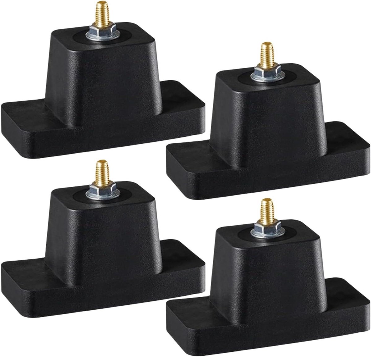 Trillingsdempende Voeten - Schokabsorberende Onderleggers - Apparatuur Stabiliseren - Snelle Installatie - Set van 4 - Zwart