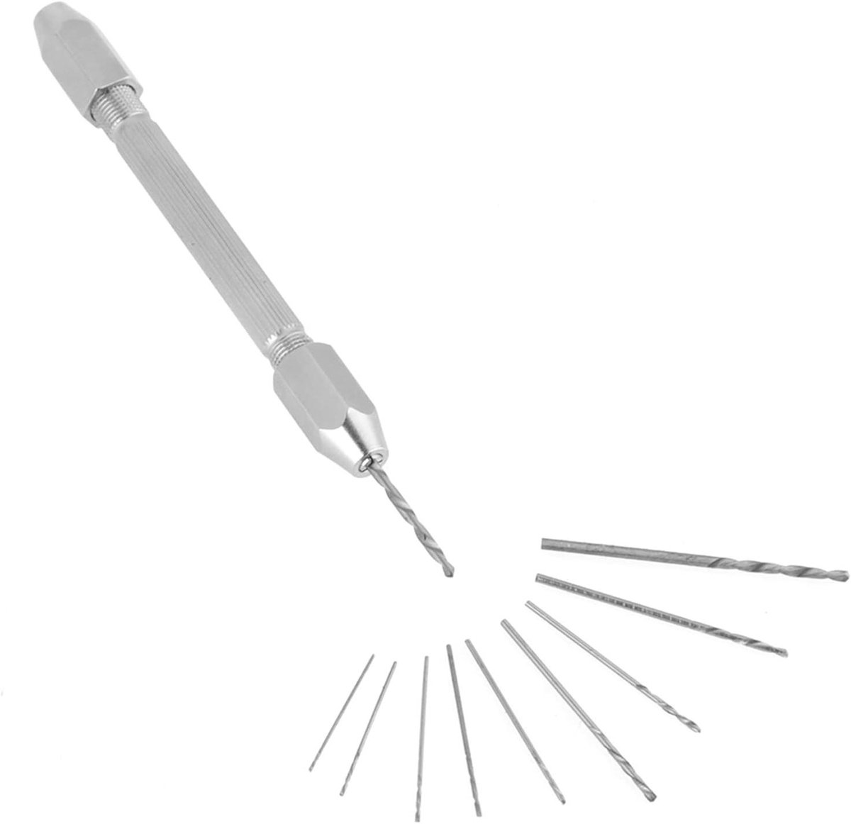 Sieraden Pin Vise - Dubbele Eindpin - Precisie Werk - Dubbele Klauwplaten - 0.5-3.2 mm - Messing