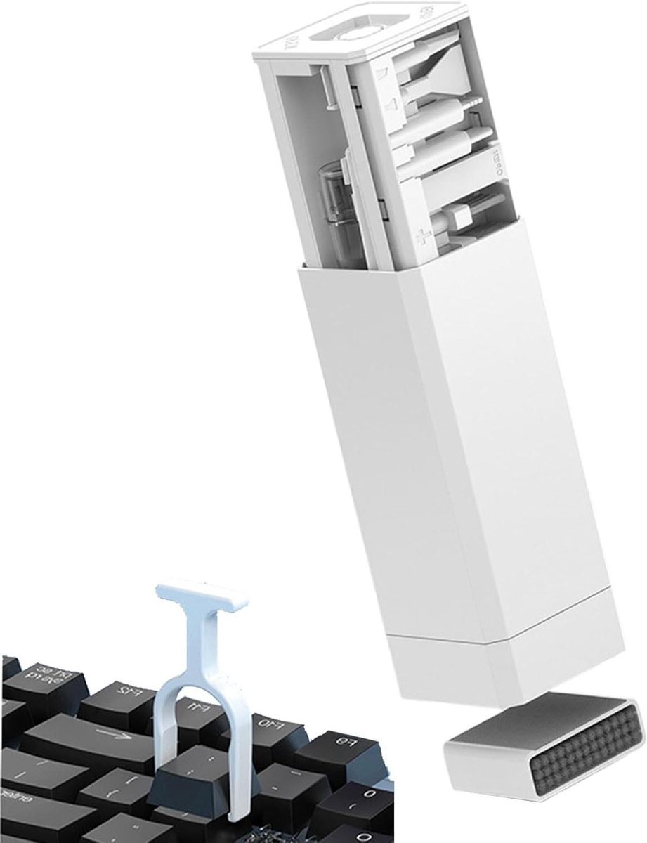 Reinigingsset Elektronica - Oordopjes Cleaner - Apparaten Schoonmaken - Multifunctioneel Ontwerp - Compact Formaat - Wit