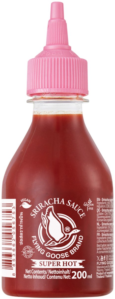 Flying Goose Srirachasaus (Zeer Pikant-No MSG) 24 x 200 ml