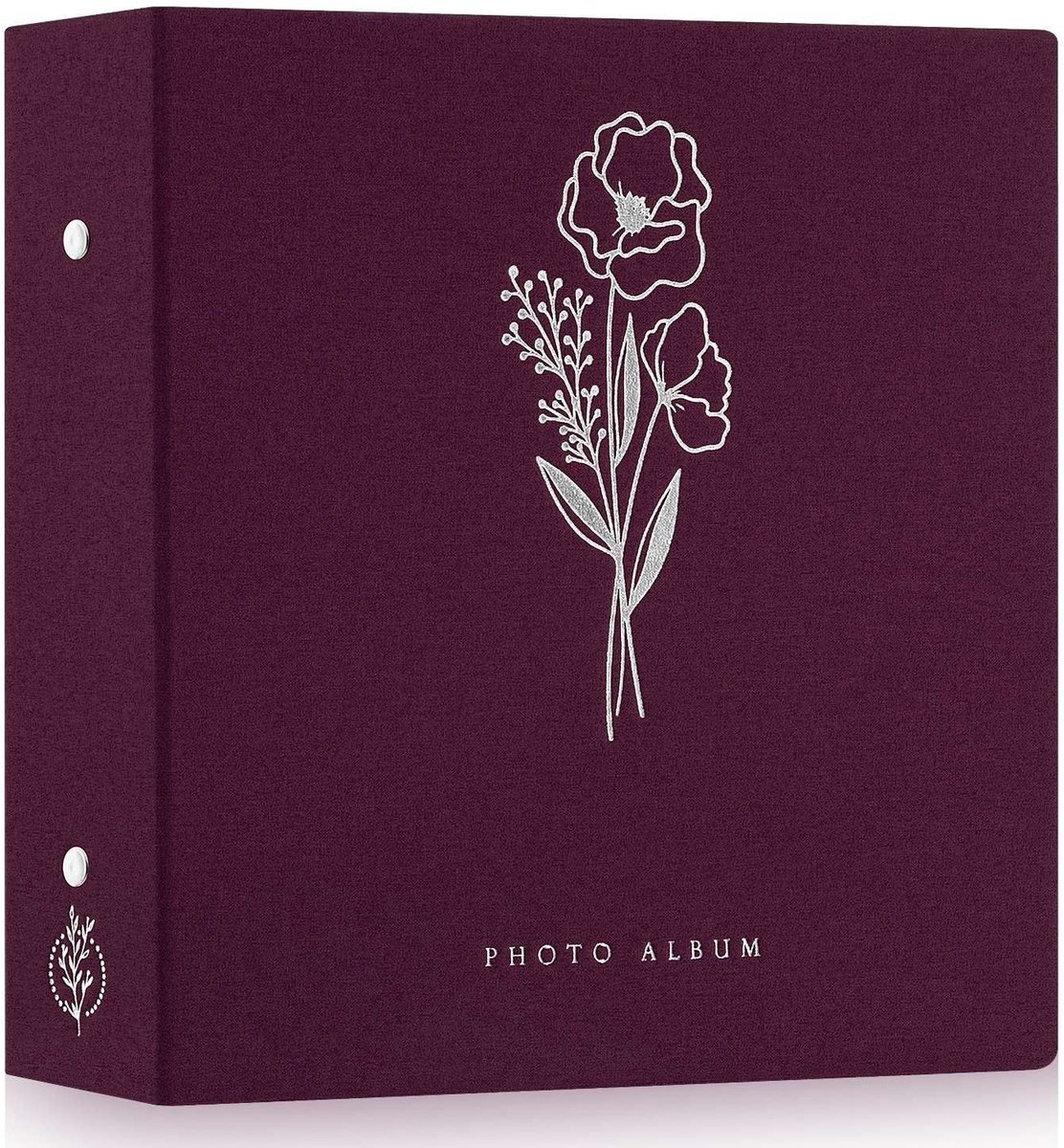 Dailygoody - Fotoalbum - 600 Foto's - Luxe linnen hoes - Paars - Fotoopslag - Voor bruiloft, verjaardag, jubileum