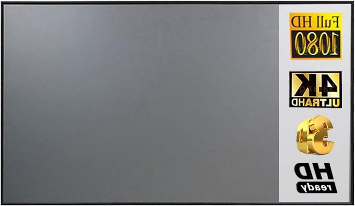 Projectiescherm - Projector Scherm Doek - Thuisbioscoop Creëren - Anti-Licht Reflecterende Stof - 106 inch 16:10 - Grijs