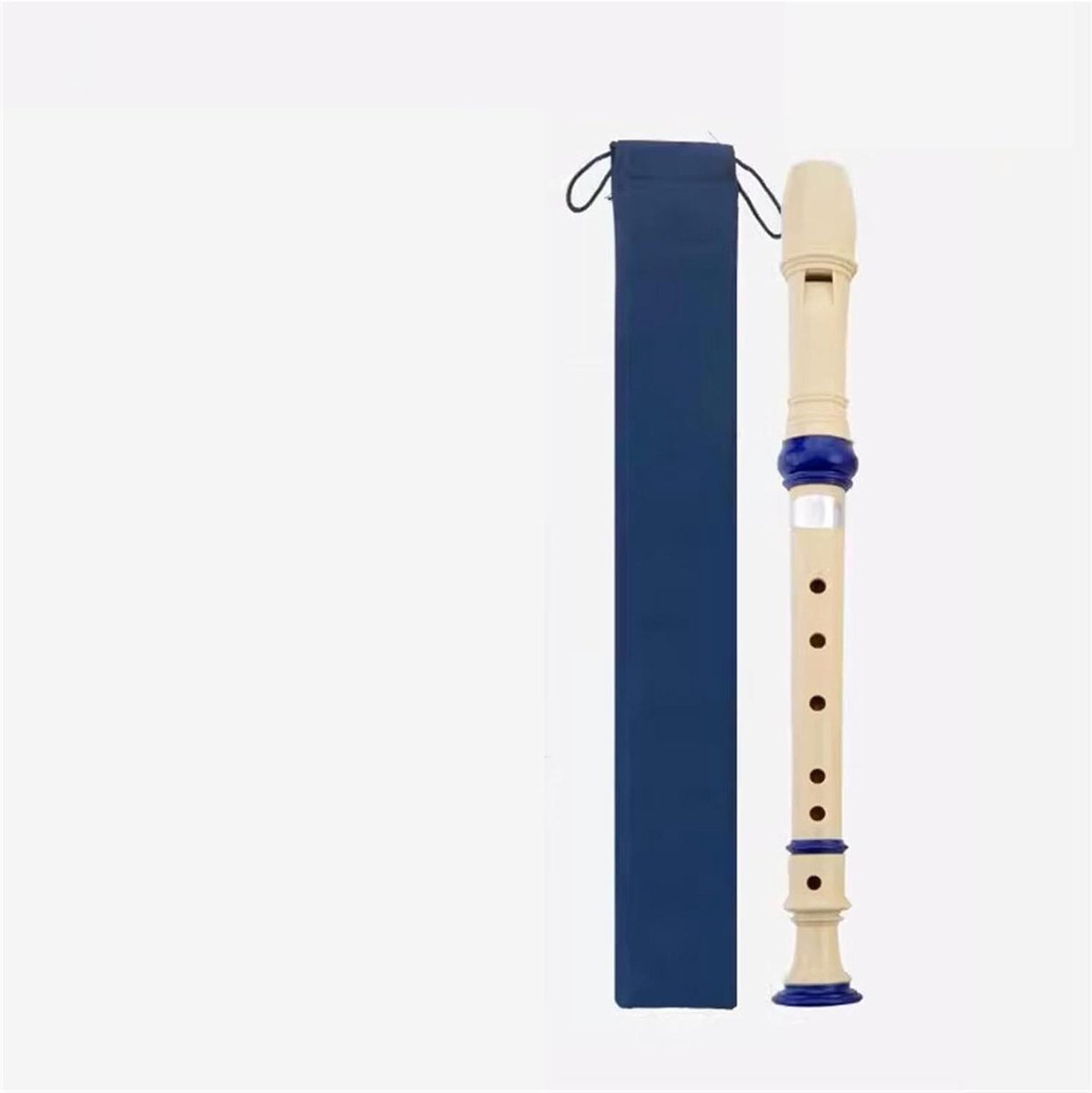 Houten Blokfluit - Sopraanblokfluit Recorder - Muziek Leren - Duitse Stijl - One Size - Blauw