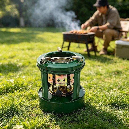 Draagbare Kerosine Kooktoestel - Camping Kooktoestel Buiten - Buiten Koken - Geurarm Rookloos - 18 x 17 cm - Zwart — afbeelding 3