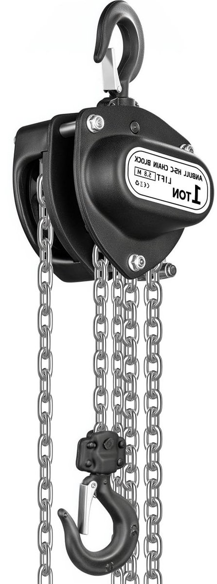 Handtakel Ketting - Trekketting Hijs - Zware Lasten Hef - Dubbel Remsysteem - 1000 kg Capaciteit - Zilverkleurig