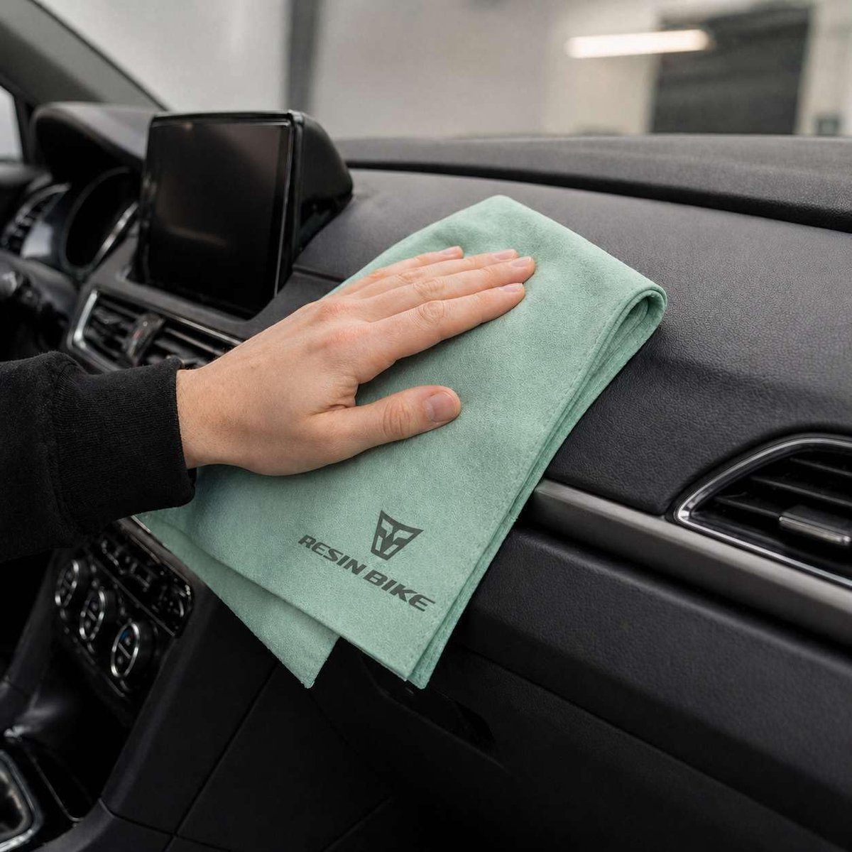Microvezeldoek Auto - Interieur Reiniger - Dashboard Poetsen - Streeploze Reiniging - 60x40 cm - Grijs – foto 4