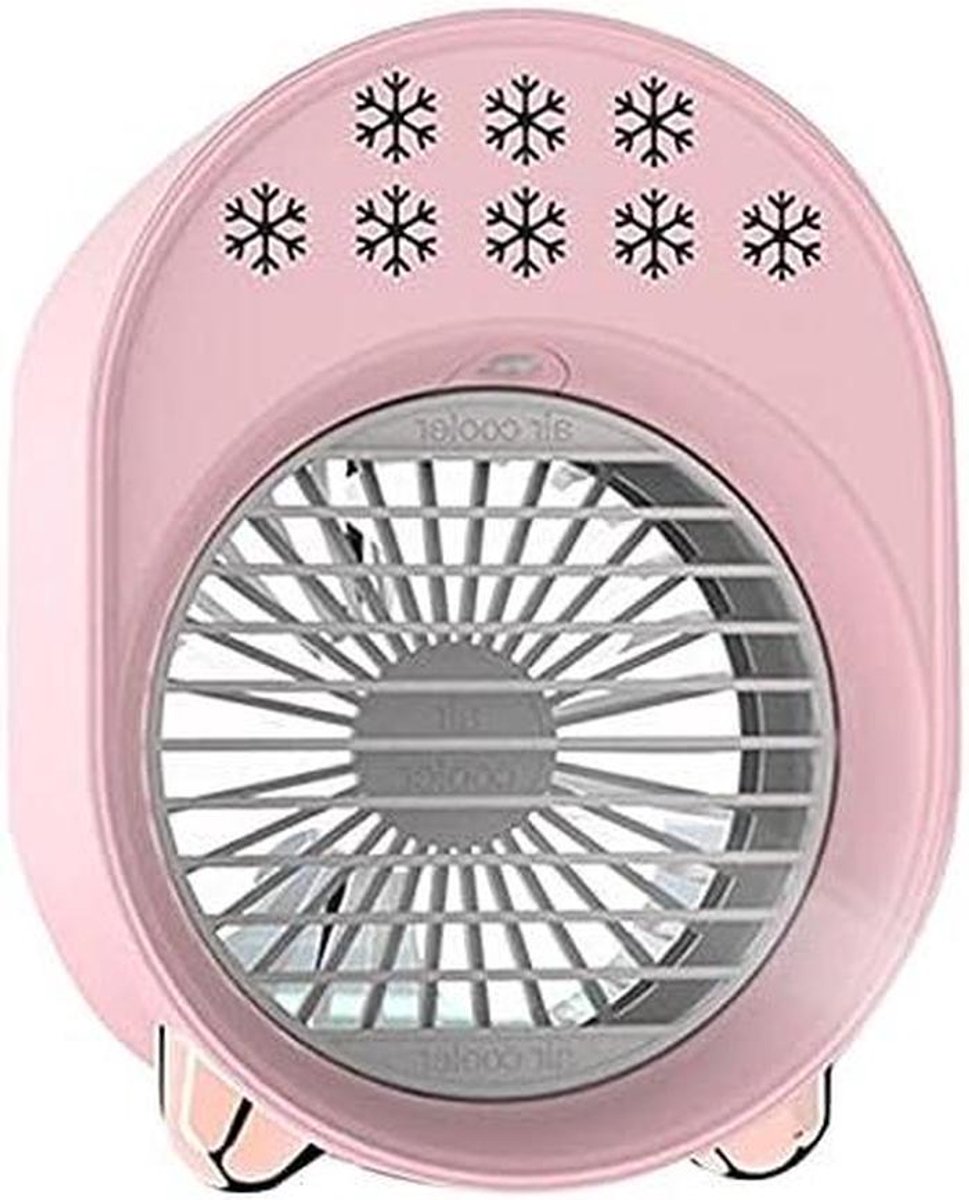 Mini Aircooler - Persoonlijke Ventilator - Persoonlijke Koeling - 4-in-1 Functie - 500ml Tank - Roze