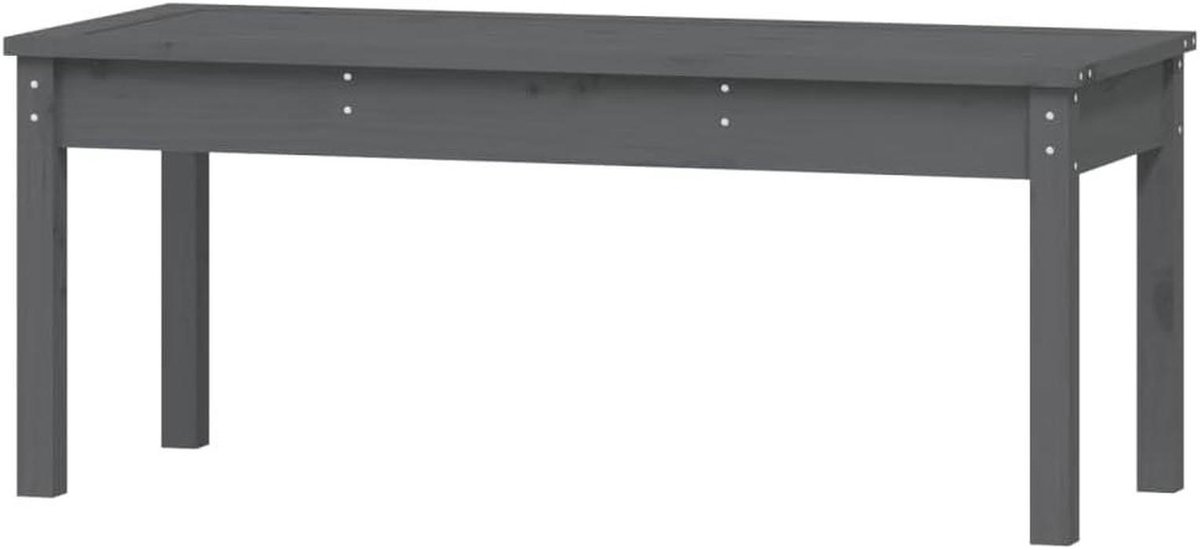 Tuinbank Hout - Buitenbank Parkbank - Ontspannen Buiten - Massief Grenenhout - 109x44x45 cm - Grijs