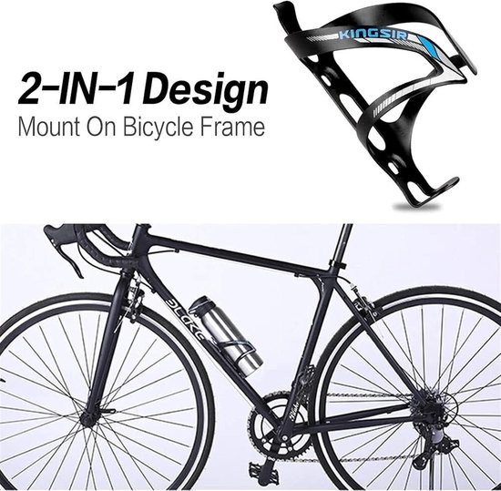 Fiets Bidonhouder - Fleshouder Fiets - Drinken Tijdens Fietsen - 2-in-1 Ontwerp - 80g - Blauw — afbeelding 4