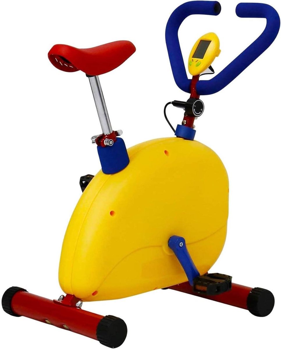 Kinder Hometrainer - Mini Fiets - Binnen Trainen - Verstelbare Zitting - 55 x 35 x 70 cm - Wit