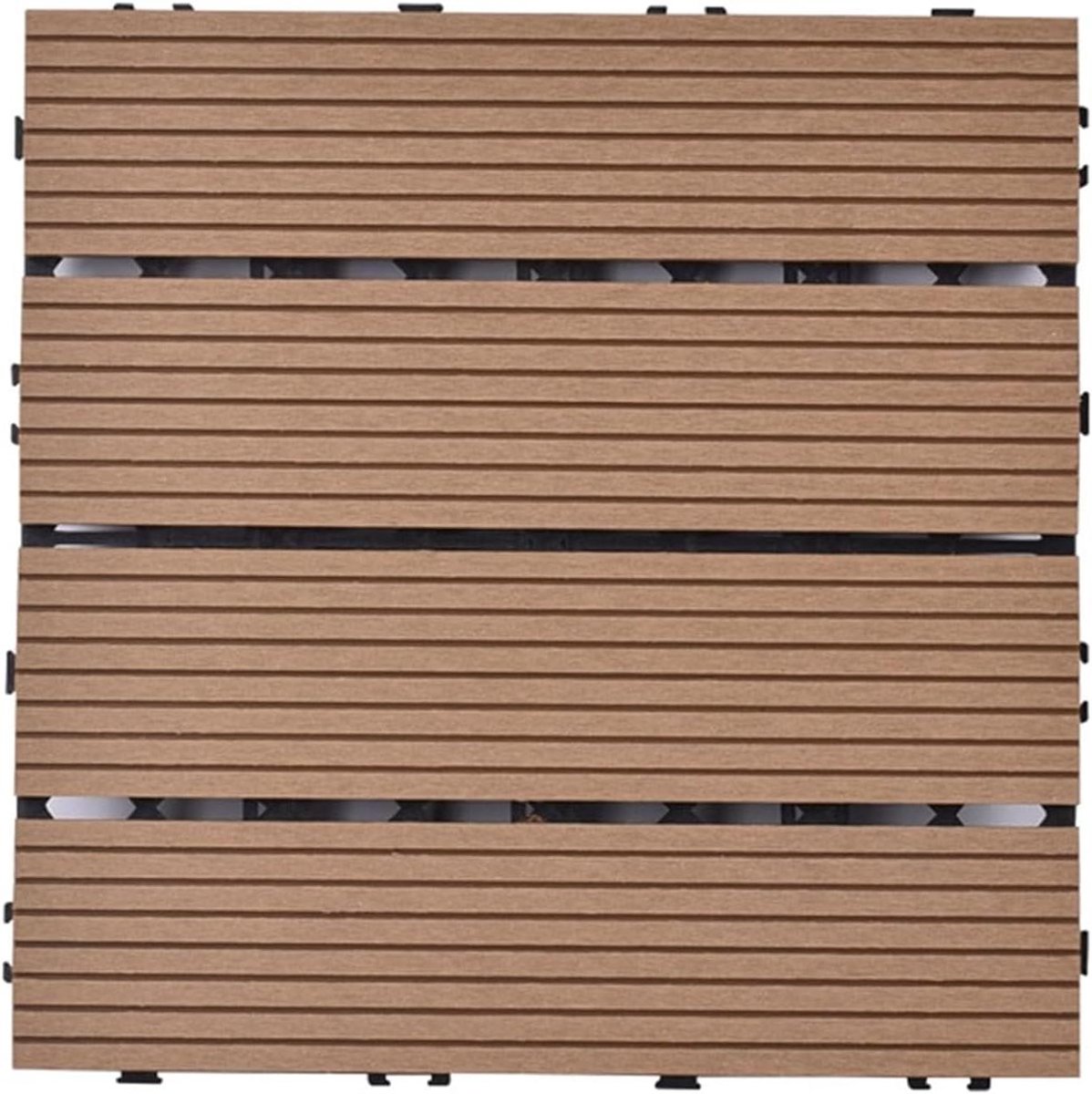 Terrastegels - Vloerpanelen - Buiten Vloeren - In elkaar grijpend rooster - 30x30 cm - Abrikoos