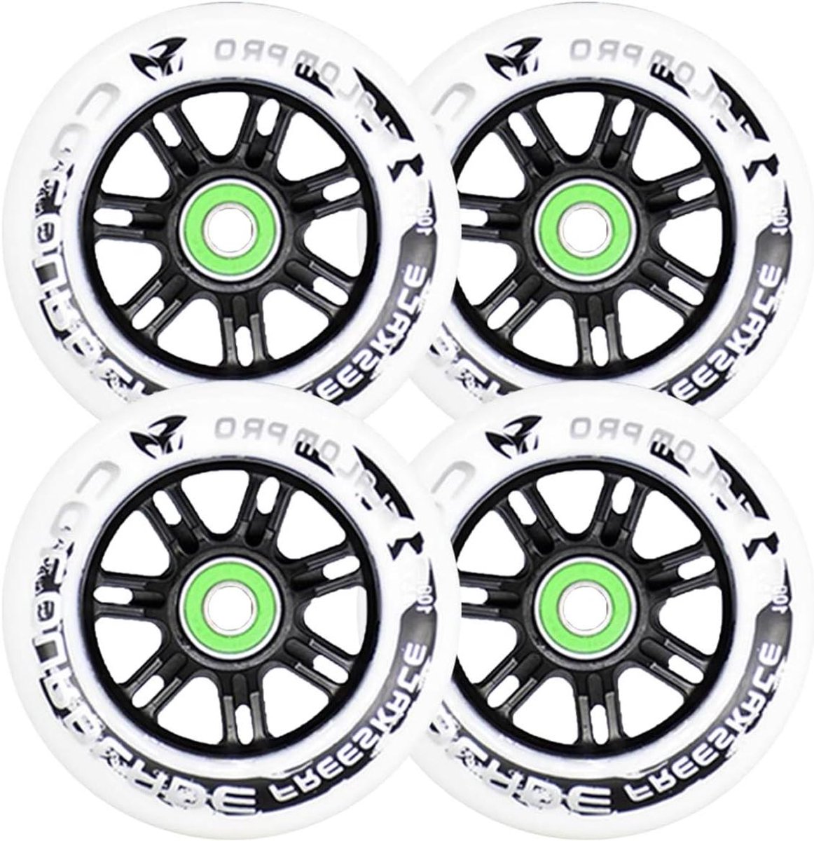 Skeeler Wielen Vervangende Wielen Outdoor Skaten Duurzaam PU Materiaal 100mm 4 Pack Wit