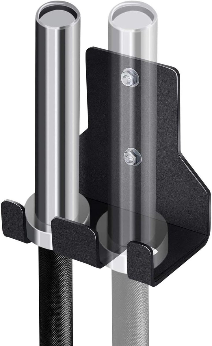 Barbell Muurbeugel - Fitnesshouder Rek - Verticale Opslag - Robuust Ijzer Ontwerp - 178 x 124 x 106 cm - Zwart