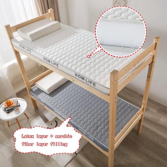 Opvouwbare Matras - Vloermatras Student - Comfortabel Slapen - Huidvriendelijk Polyester - 90x190cm - Wit — afbeelding 4