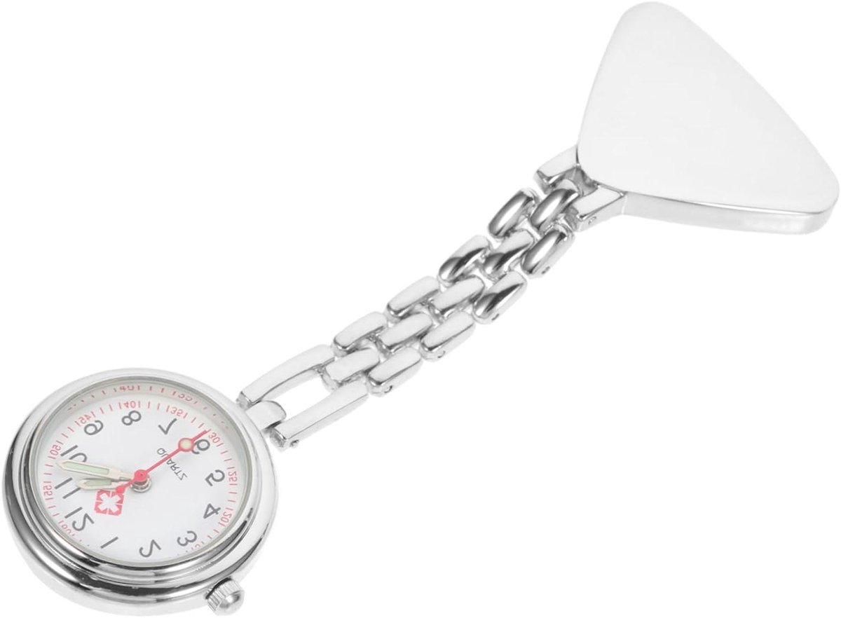 Verstelbaar Zusterhorloge - Zakhorloge - Praktisch Gebruik - Stijlvol Design - 9.5 x 2.7 cm - Zilverkleurig