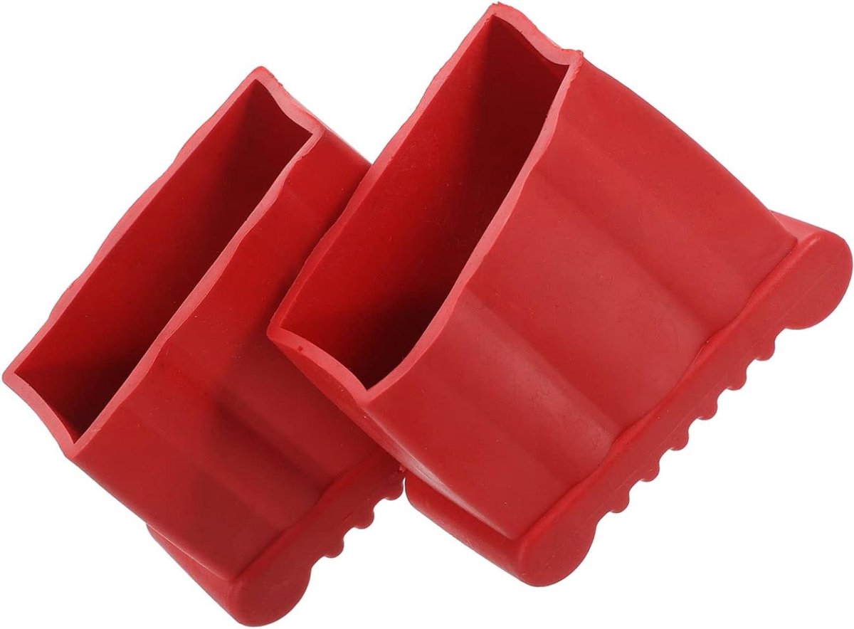 Laddervoet Kussens - Rubberen Voetenhoezen - Ladder Stabiliseren - Verbeterde Grip - 9x8.3x4 cm - Rood