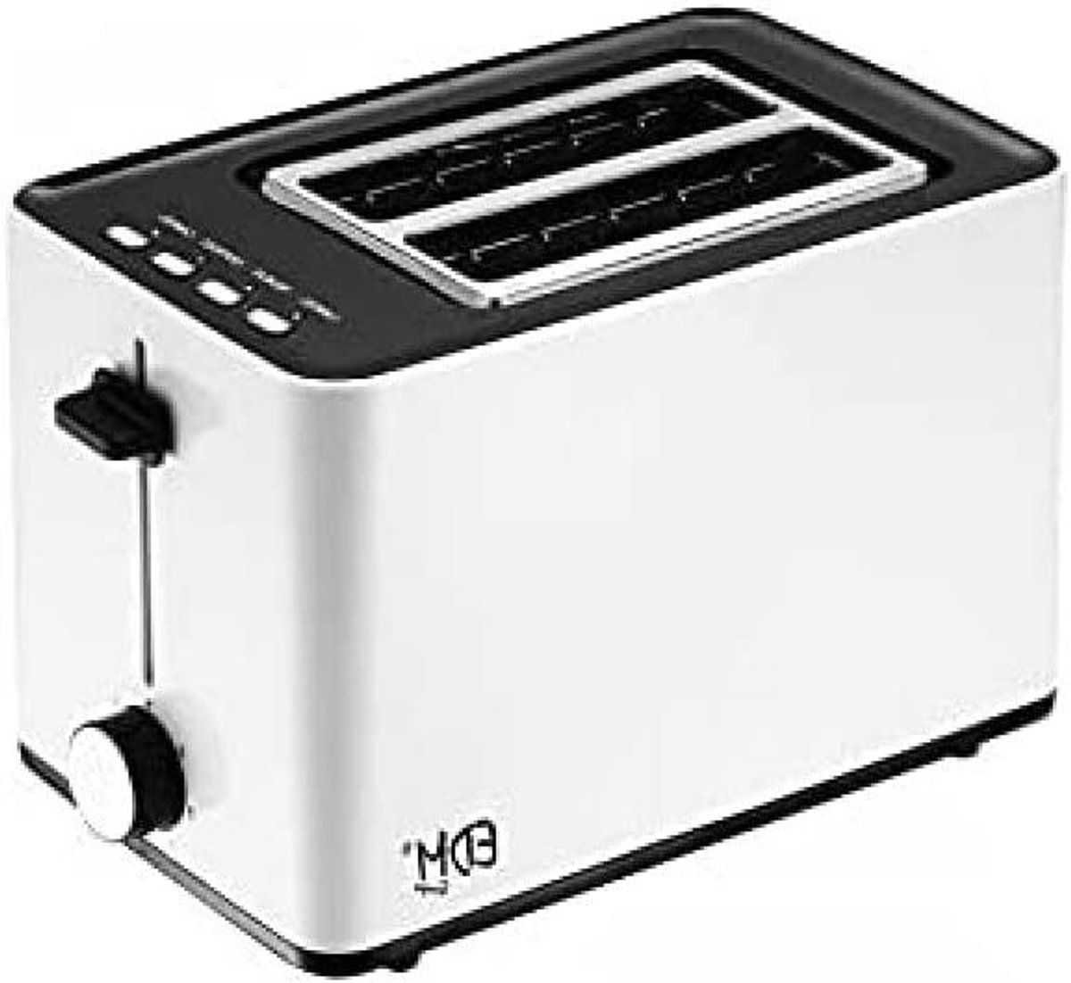 Broodrooster Dubbele Sleuf - Apparaat voor Toast - Ontbijt Bereiden - Kruimellade Verwijderbaar - 265 x 16 x 185 cm